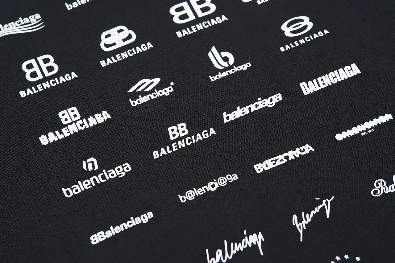 Balenciaga Classic LOGO T💰P110 32s 240g Authentic +Sizes ＋ Logo Size：Xs-L ：Black